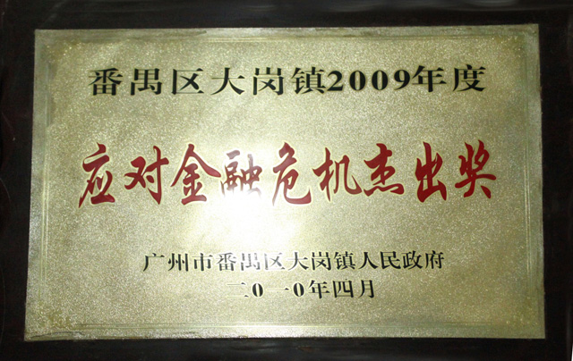 應(yīng)對金融危機杰出獎